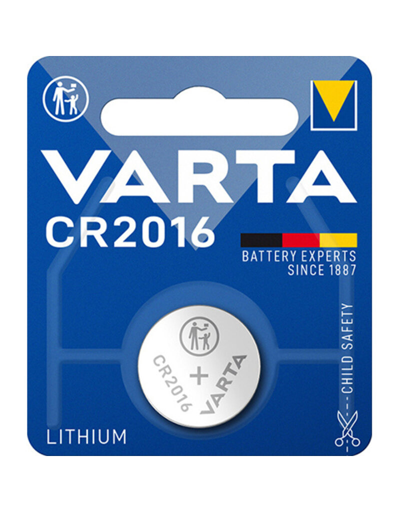 VARTA Knopfzellen-Batterie CR2016 silber VARTA 06016 101 401 Lithium