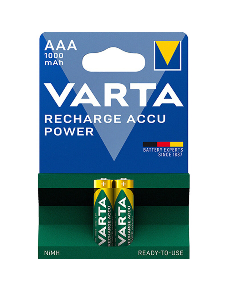 VARTA Batterie Akku AAA/HR03 2ST grün VARTA 05703 301 402 1000mAh