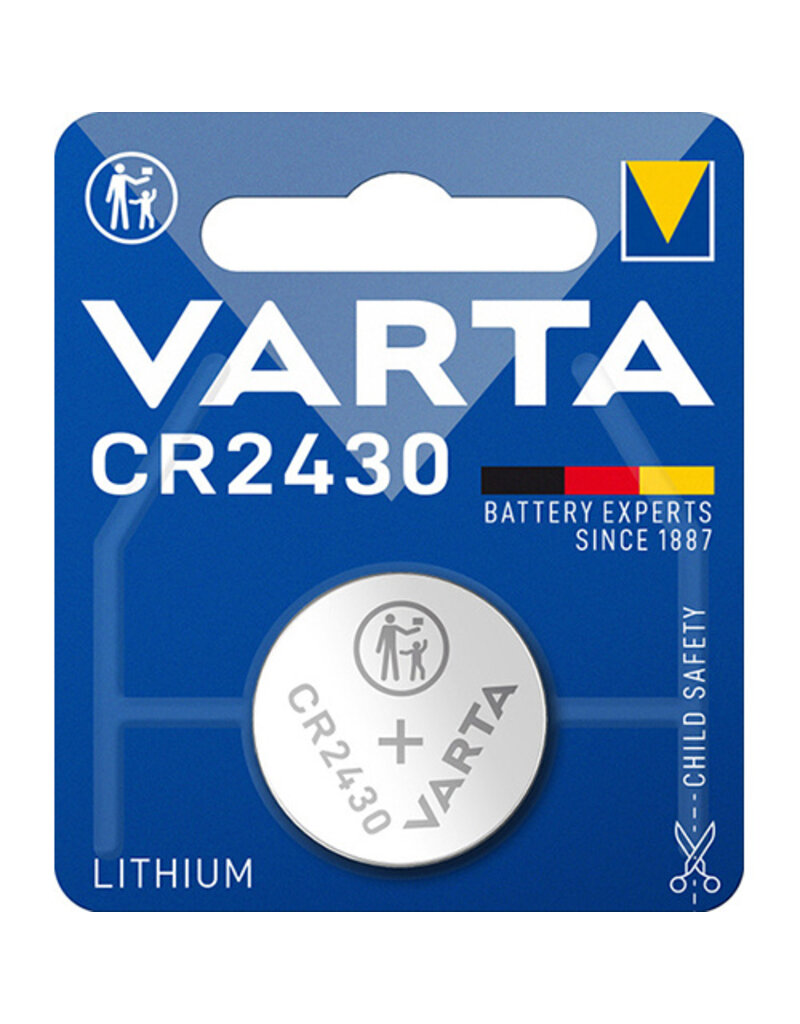 VARTA Knopfzellen-Batterie CR2430 1ST silber VARTA 06430 101 401 Lithium