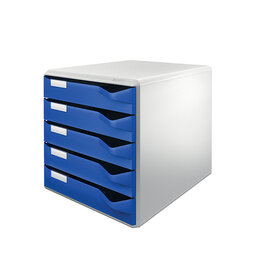 LEITZ Schubladenbox 5 Laden blau LEITZ 5280-00-35