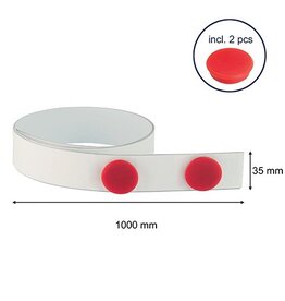 FRANKEN Magnethaftband  weiß FRANKEN ST1301 1mx35mm