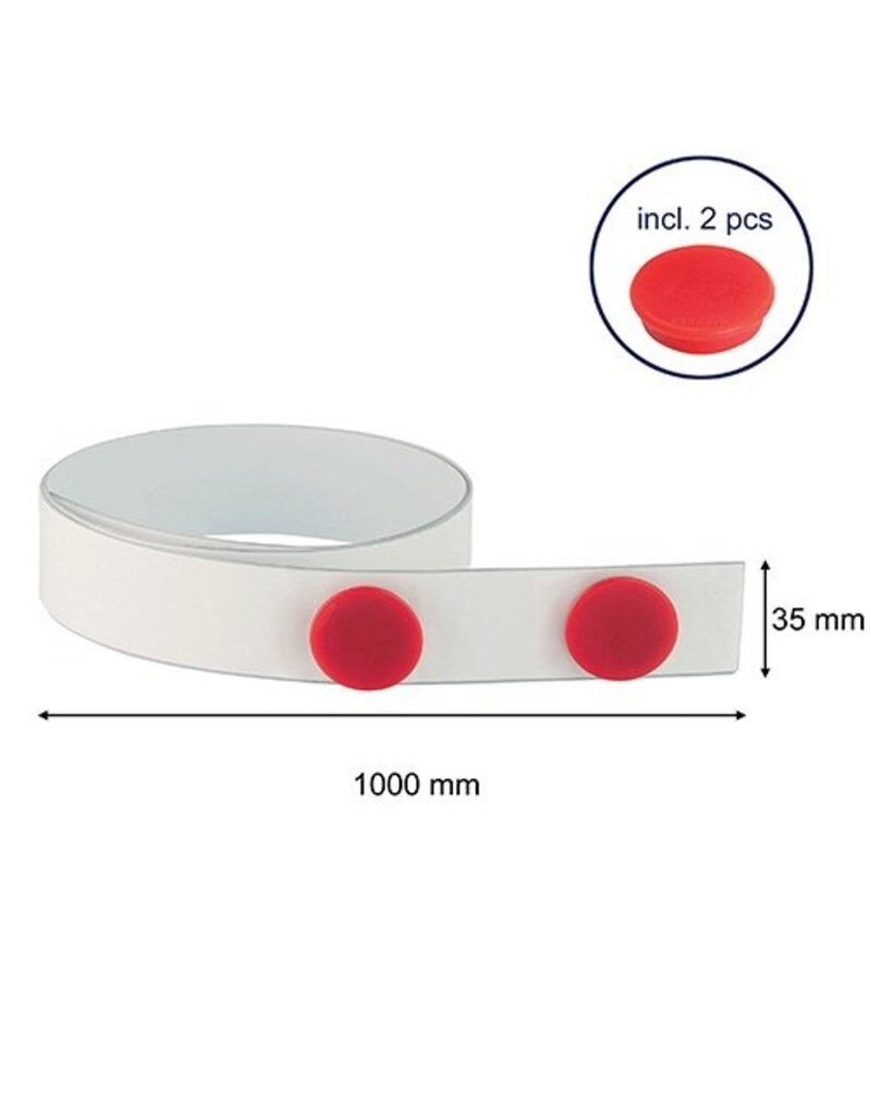 FRANKEN Magnethaftband  weiß FRANKEN ST1301 1mx35mm