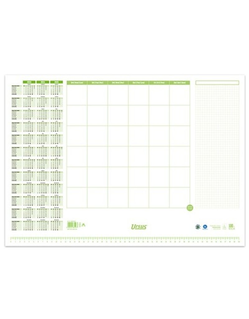 URSUS green Schreibunterlagenblock 30BL Kalender URSUS green 036447000 52,5x37,5 cm