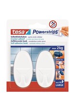 TESA Powerstrips 2Haken L Oval weiß TESA 58013-00049-20 Large 2kg