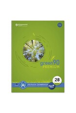 URSUS green Collegeblock A4 80BL kariert 5mm URSUS green 040835028 Rec. 90g 2 Randlin