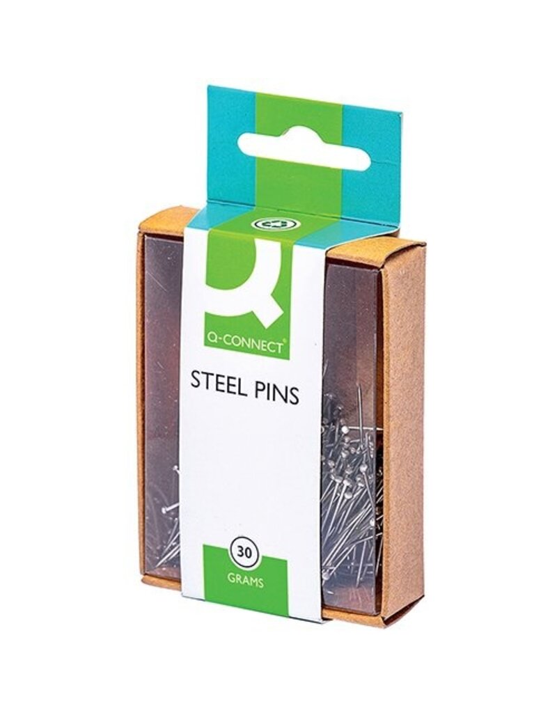 Q-CONNECT Stecknadel 30g nickel Q-CONNECT KF02037 30mm