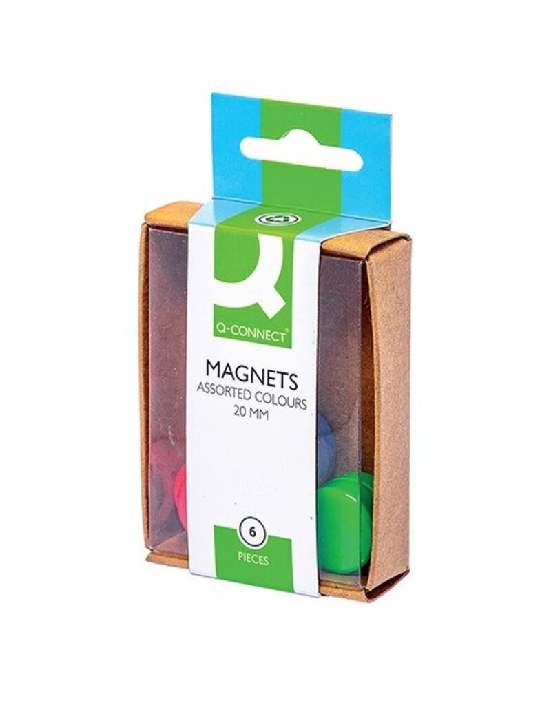 Q-CONNECT Magnet 20mm 6ST sortiert Q-CONNECT KF02040