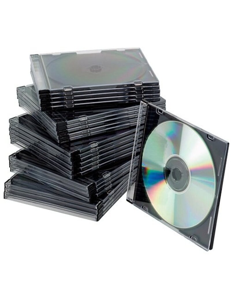 Q-CONNECT CD-Leerhülle 25ST Slimcase schwarz/tr. Q-CONNECT KF02210