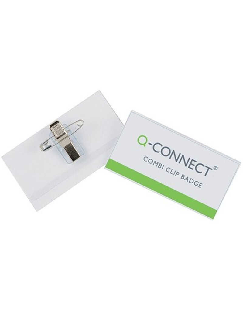 Q-CONNECT Namensschild m.Klemme 50ST Q-CONNECT KF01568 40x75mm