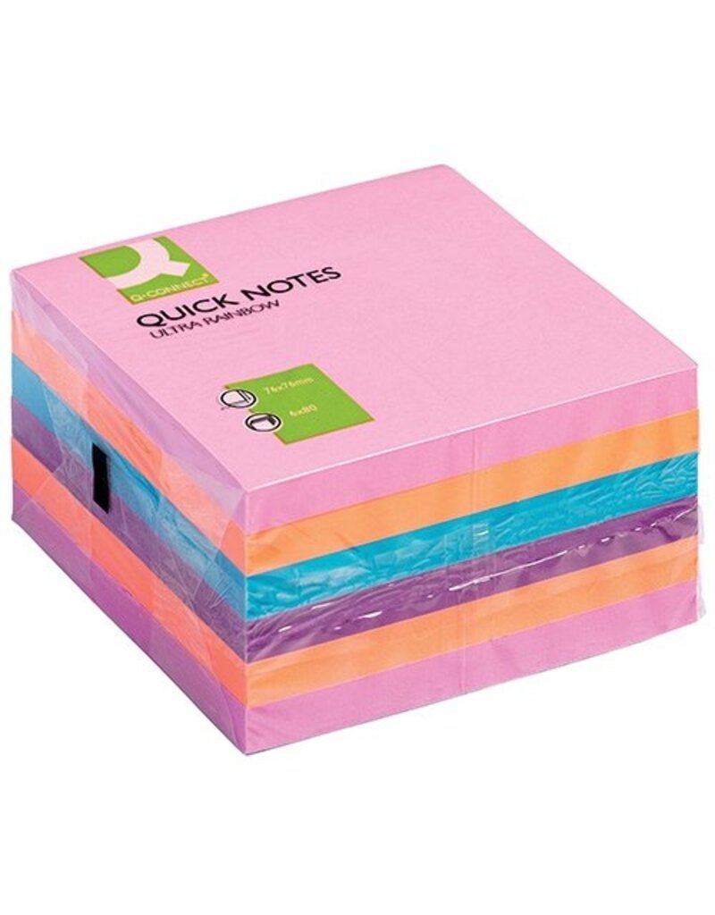 Q-CONNECT Haftnotizblock 80BL 6ST ultra Q-CONNECT KF02515 76x76mm