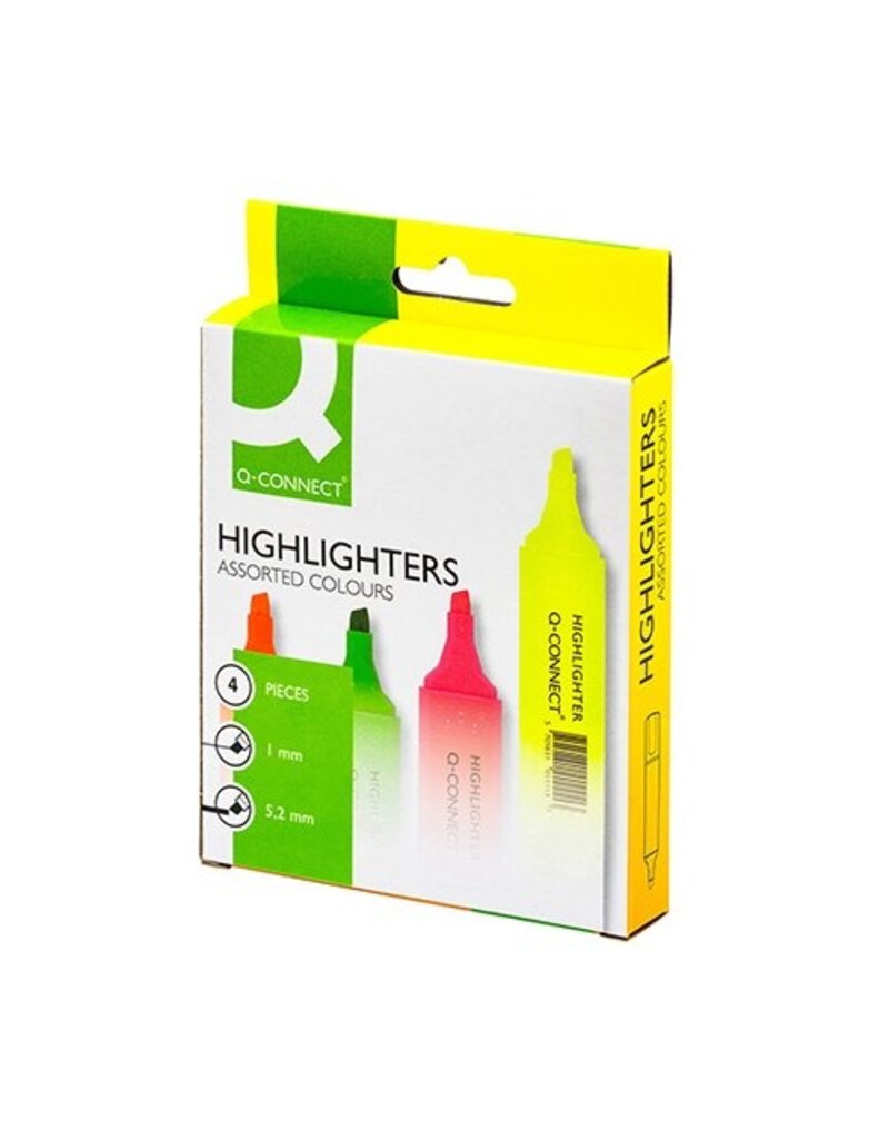 Q-CONNECT Textmarker 4ST sortiert Q-CONNECT KF01116