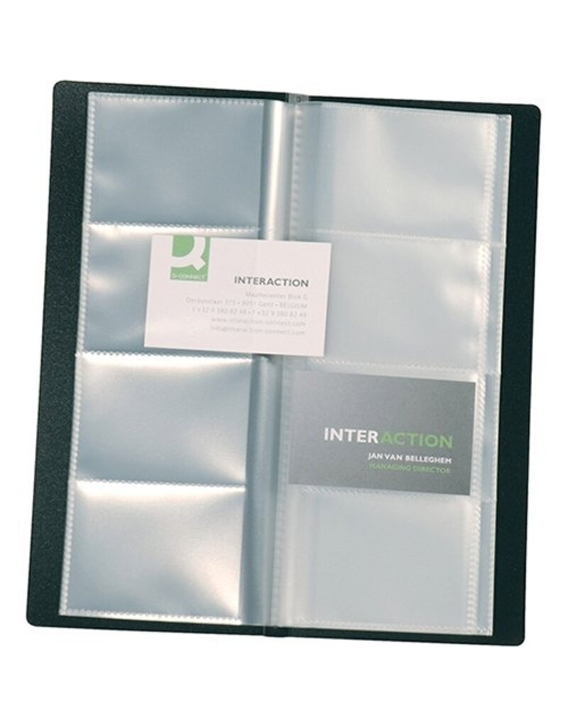 Q-CONNECT Visitenkartenbuch f.160K. schwarz Q-CONNECT KF03664