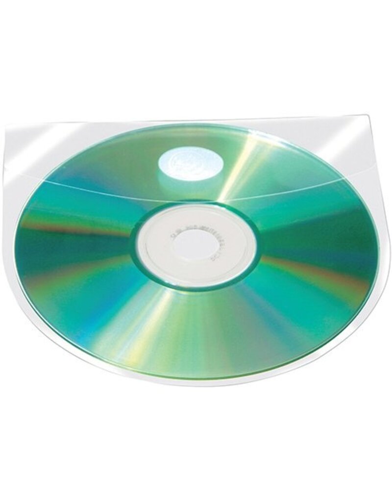Q-CONNECT CD-Hülle 10ST selbstklebend transparent Q-CONNECT KF27032 m.Lasche
