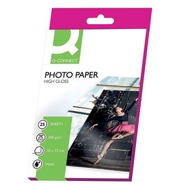 Q-CONNECT Inkjet Fotopapier 10x15cm/260g 25BL weiß Q-CONNECT KF01906 hochglänzend