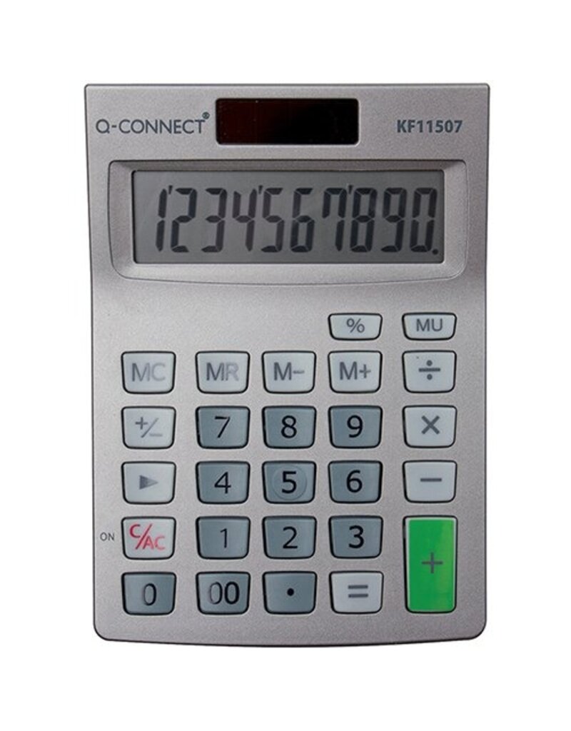 Q-CONNECT Tischrechner 10-stellig Q-CONNECT KF11507 Solar+Batterie
