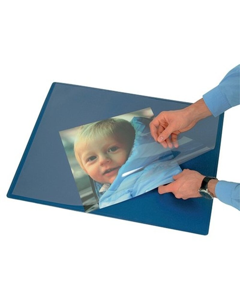 Q-CONNECT Schreibunterlage PP+Folie 50x63cm blau Q-CONNECT KF26799