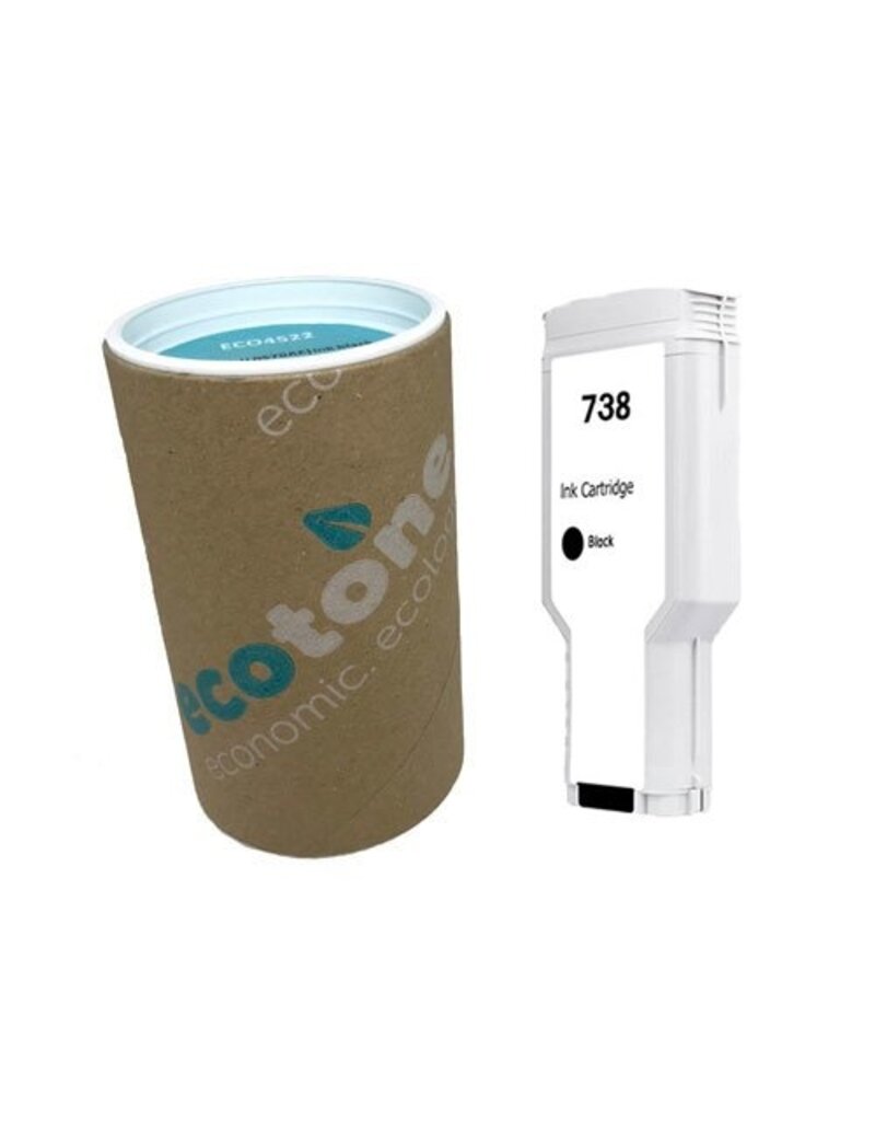 Ecotone Ecotone ink (replaces HP 738 498N4A) black 130ml CC