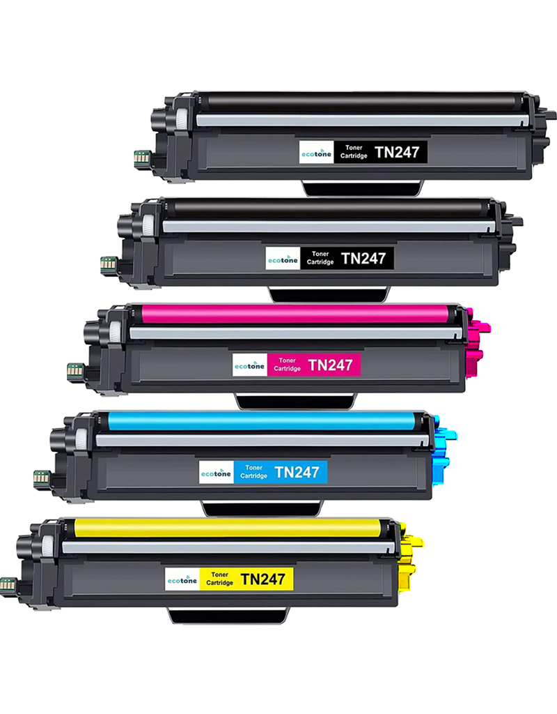 Ecotone Ecopack (Replaces Brother TN-247 toner) 2xBL + 1xCMY  - (BL 2x3000 Pages) (CMY 3x2300 Pages)