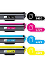 Ecotone Ecopack (Replaces Brother TN-247 toner) 2xBL + 1xCMY  - (BL 2x3000 Pages) (CMY 3x2300 Pages)