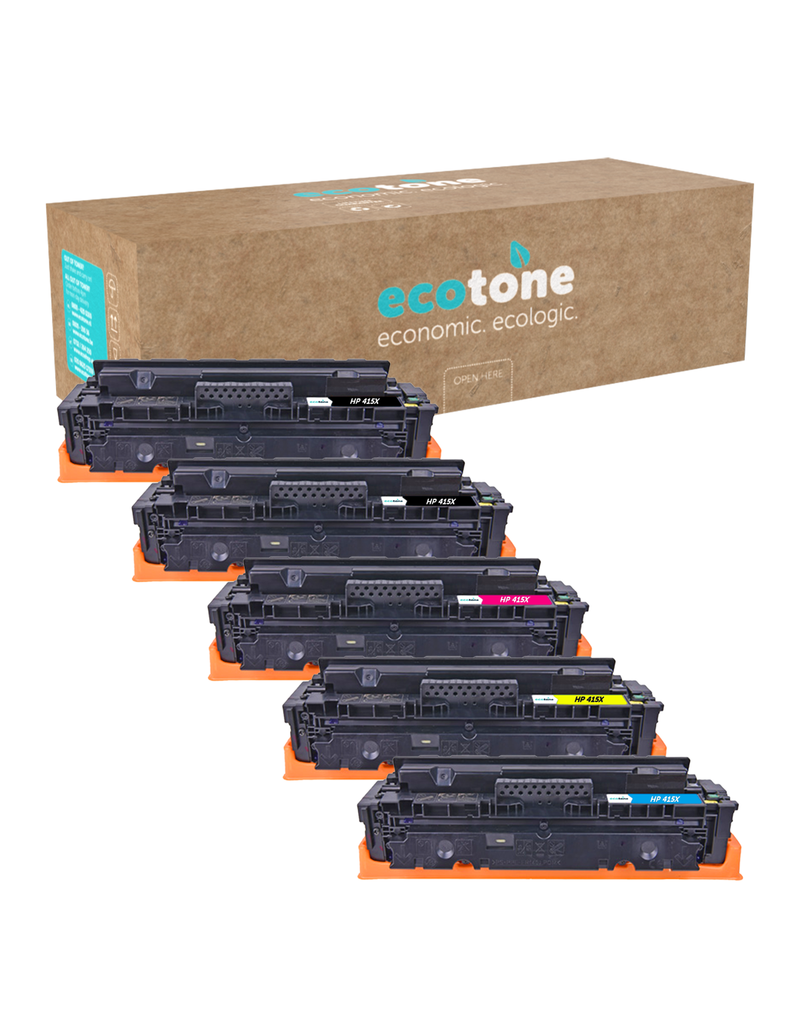Ecotone Ecopack (Replaces HP 415X toner) 2xBL + 1xCMY  - (BL 2x7500 Pages) (CMY 3x6000 Pages)