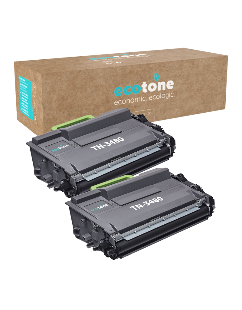 Ecotone Ecopack (Replaces Brother TN-3480 toner) 2xBL - (BL 2x8000 Pages)
