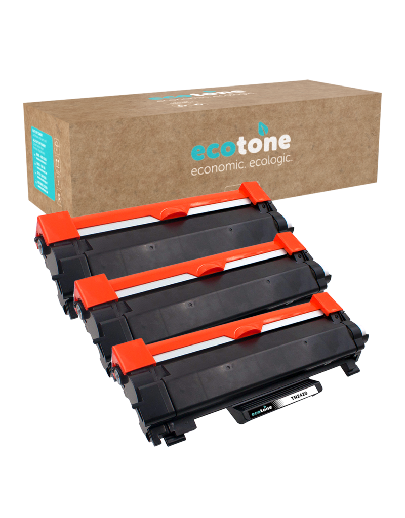 Ecotone Ecopack (Replaces Brother TN-2420 toner) 3xBL - (BL 3x3000 Pages)