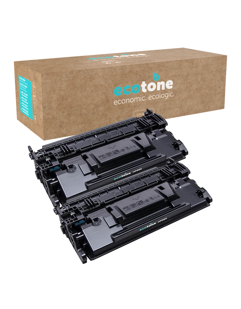 Ecotone Ecopack (Replaces HP 26X CF226X toner) 2xBL - (BL 2x9000 Pages)