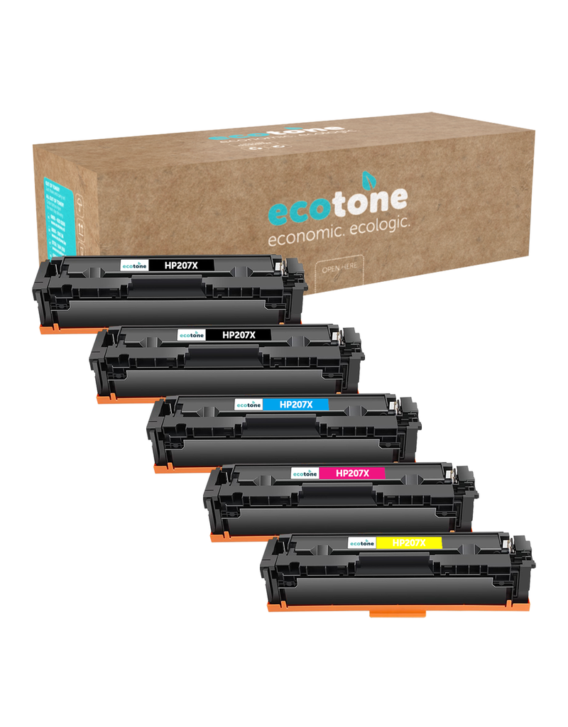 Ecotone Ecopack (Replaces HP 207X toner) 2xBL + 1xCMY  - (BL 2x3150 Pages) (CMY 3x2450 Pages)