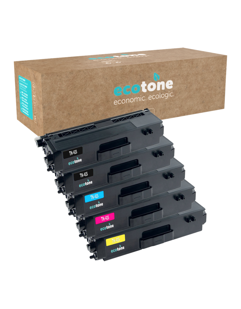 Ecotone Ecopack (Replaces Brother TN-423 toner) 2xBL + 1xCMY  - (BL 2x6500 Pages) (CMY 3x4000 Pages)