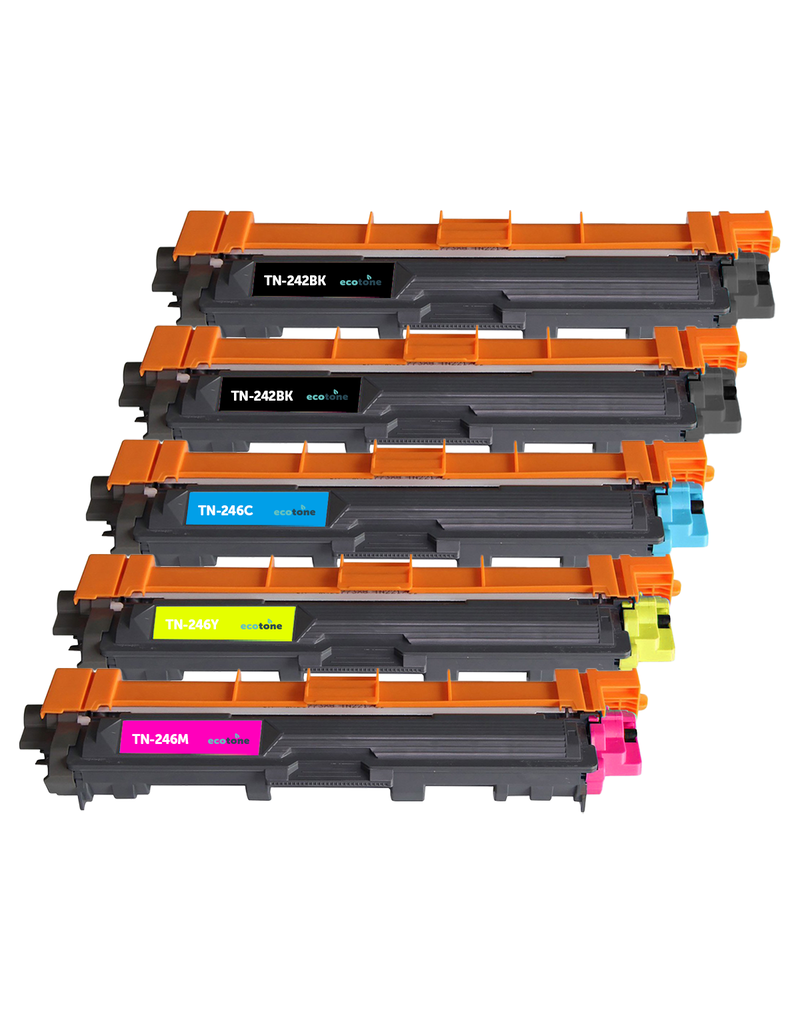 Ecotone Ecopack (Replaces Brother TN-242/246 toner) 2xBL + 1xCMY  - (BL 2x2500 Pages) (CMY 3x2200 Pages)