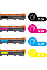 Ecotone Ecopack (Replaces Brother TN-242/246 toner) 2xBL + 1xCMY  - (BL 2x2500 Pages) (CMY 3x2200 Pages)