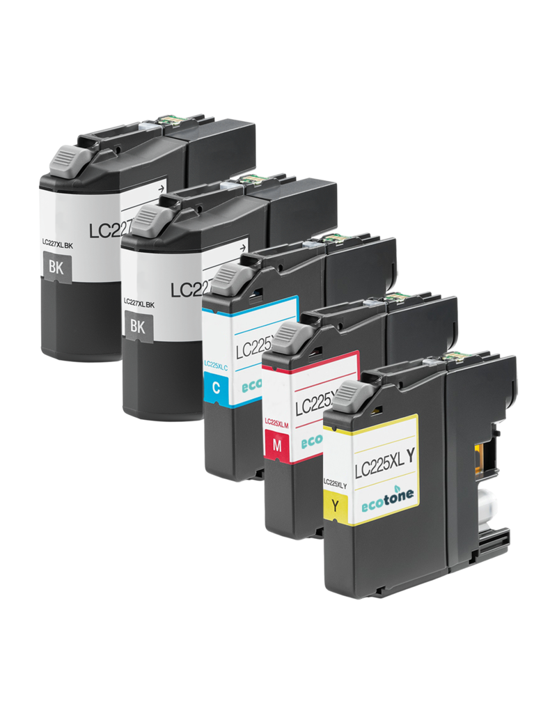 Ecotone Ecopack (Replaces Brother LC-227/225XL ink) 2xBL+ 1xCMY  - (BL 2x1200 Pages) (CMY 3x1200 Pages)