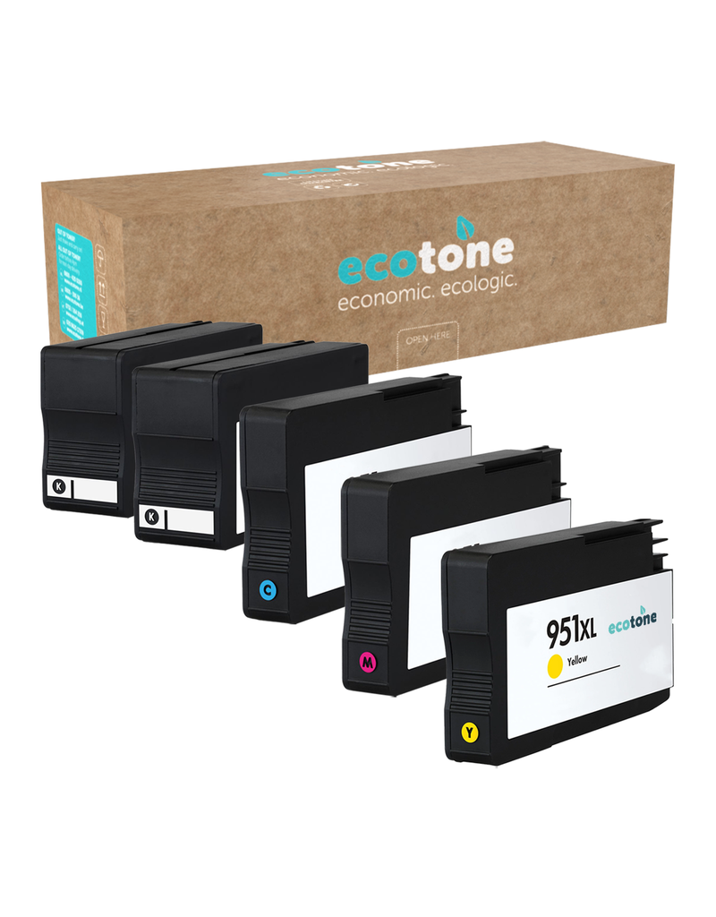 Ecotone Ecopack (Replaces HP 950/951XL ink) 2xBL + 1xCMY  - (BL 2x2890 Pages) (CMY 3x2295 Pages)