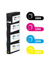 Ecotone Ecopack (Replaces HP 950/951XL ink) 2xBL + 1xCMY  - (BL 2x2890 Pages) (CMY 3x2295 Pages)