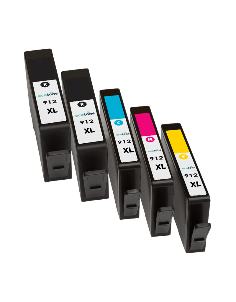 Ecotone Ecopack (Replaces HP 912XL ink) 2xBL + 1xCMY  - (BL 2x825 Pages) (CMY 3x825 Pages)