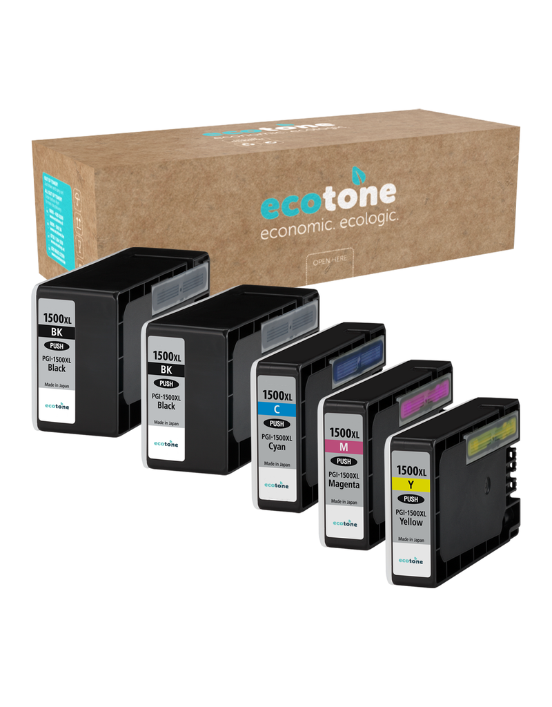 Ecotone Ecopack (Replaces Canon PGI-1500XL ink) 2xBL + 1xCMY  - (BL 2x1200 Pages) (CMY 3x1030 Pages)