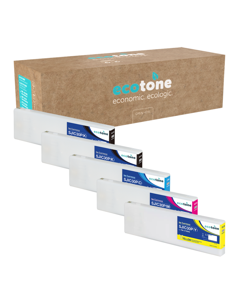 Ecotone Ecopack (Replaces Epson SJIC30P ink) 2xBL + 1xCMY  - (BL 2x300ml) (CMY 3x300ml)