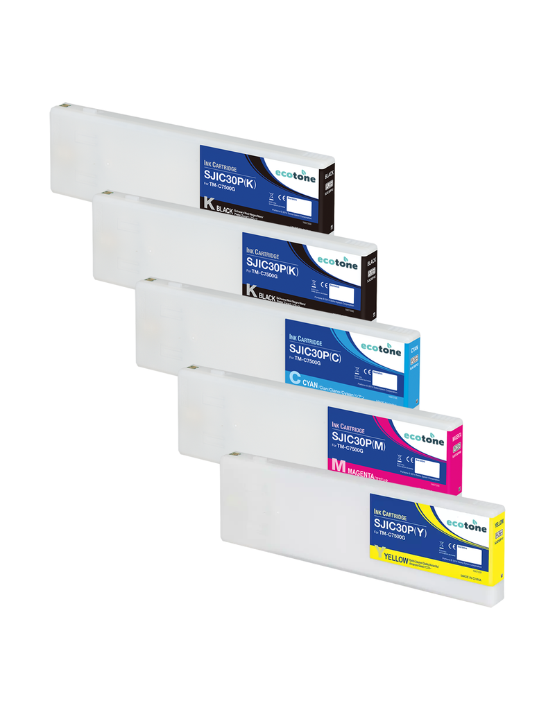 Ecotone Ecopack (Replaces Epson SJIC30P ink) 2xBL + 1xCMY  - (BL 2x300ml) (CMY 3x300ml)