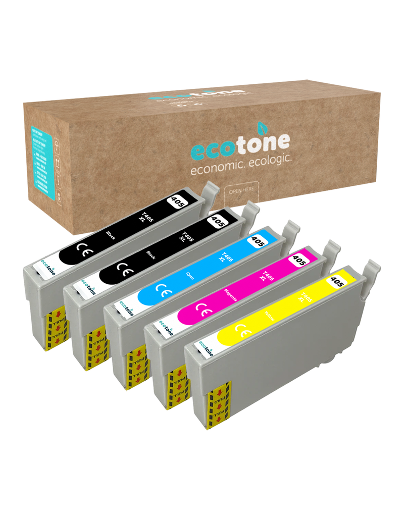 Ecotone Ecopack (Replaces Epson 405XL ink) 2xBL + 1xCMY  - (BL 2x1100 Pages) (CMY 3x1100 Pages)