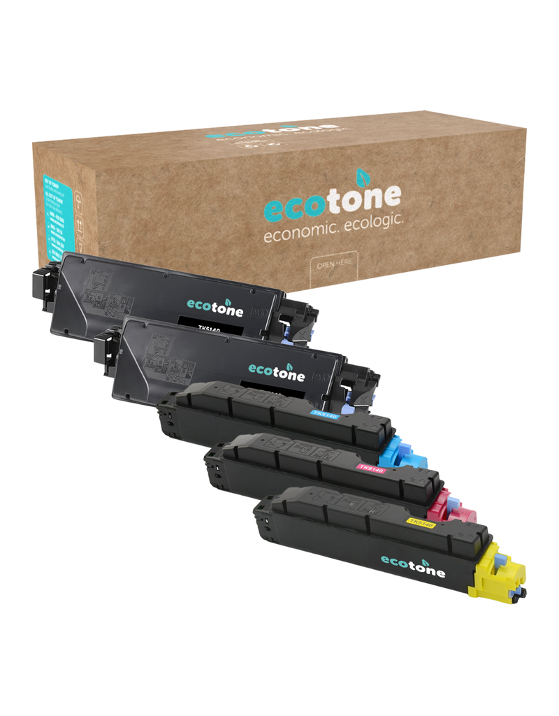 Ecotone Ecopack (Replaces Kyocera TK-5140 toner) 2xBL + 1xCMY  - (BL 2x7000 Pages) (CMY 3x5000 Pages)