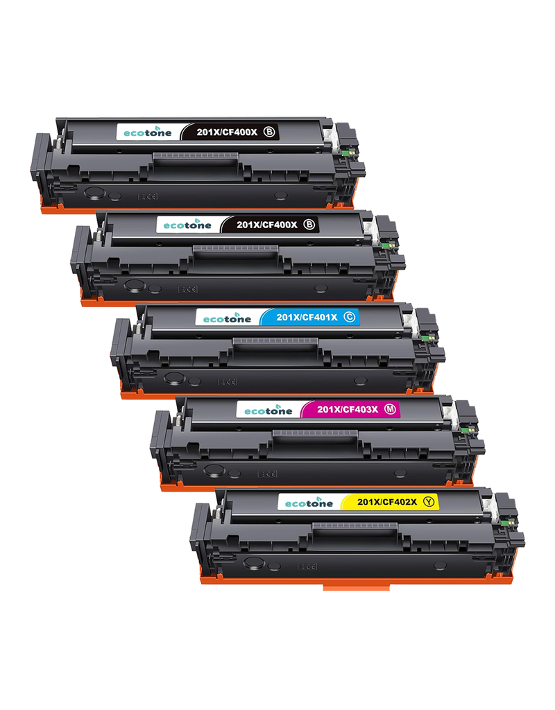 Ecotone Ecopack (Replaces HP 201X toner) 2xBL + 1xCMY  - (BL 2x2800 Pages) (CMY 3x2300 Pages)
