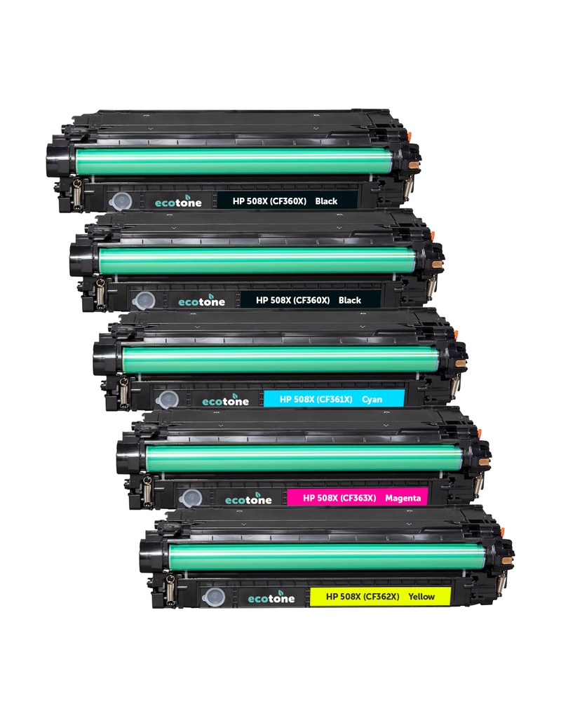 Ecotone Ecopack (Replaces HP 508X toner) 2xBL + 1xCMY  - (BL 2x12500 Pages) (CMY 3x9500 Pages)