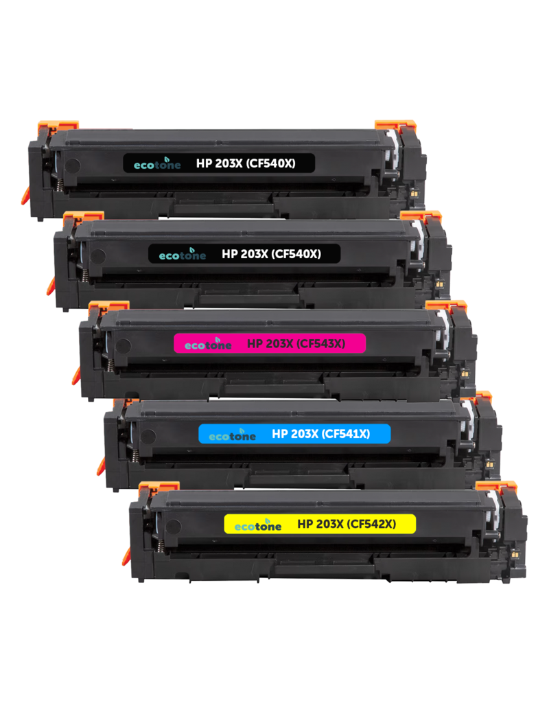 Ecotone Ecopack (Replaces HP 203X toner) 2xBL + 1xCMY  - (BL 2x3200 Pages) (CMY 3x2500 Pages)