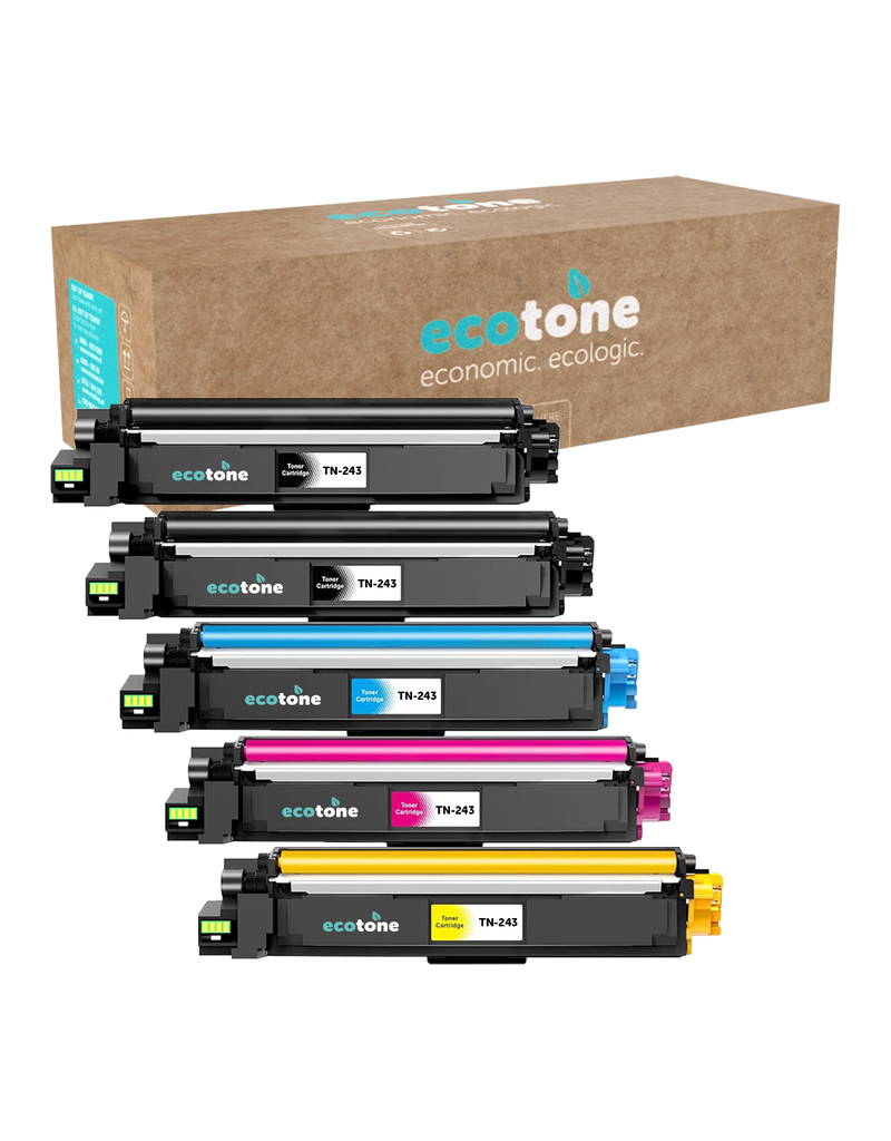 Ecotone Ecopack (Replaces Brother TN-243 toner) 2xBL + 1xCMY  - (BL 2x1000 Pages) (CMY 3x1000 Pages)