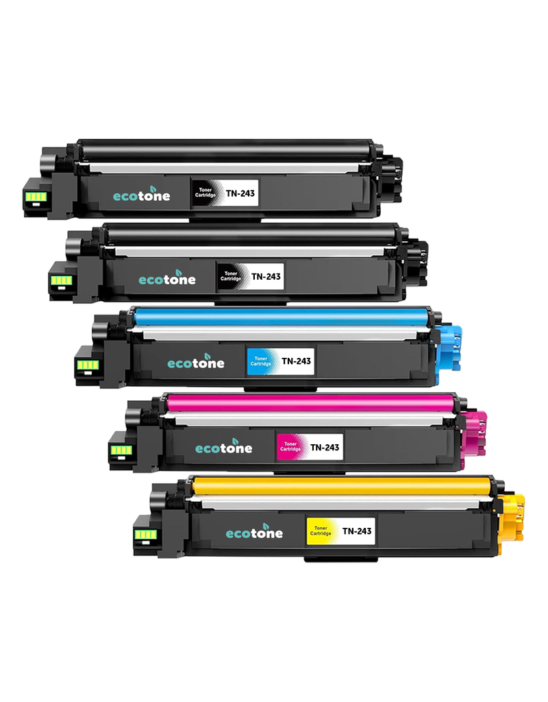 Ecotone Ecopack (Replaces Brother TN-243 toner) 2xBL + 1xCMY  - (BL 2x1000 Pages) (CMY 3x1000 Pages)