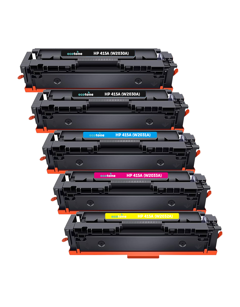Ecotone Ecopack (Replaces HP 415A toner) 2xBL + 1xCMY  - (BL 2x2400 Pages) (CMY 3x2100 Pages)