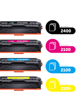 Ecotone Ecopack (Replaces HP 415A toner) 2xBL + 1xCMY  - (BL 2x2400 Pages) (CMY 3x2100 Pages)