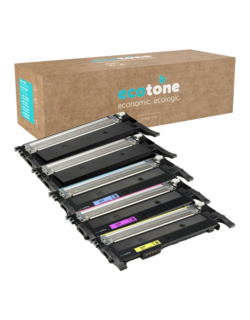 Ecotone Ecopack (Replaces HP 117A toner) 2xBL + 1xCMY  - (BL 2x1600 Pages) (CMY 3x1000 Pages)