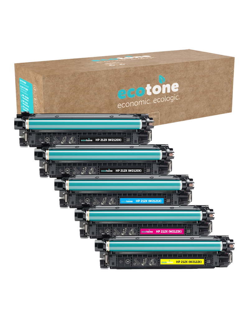 Ecotone Ecopack (Replaces HP 212X toner) 2xBL + 1xCMY  - (BL 2x13000 Pages) (CMY 3x10000 Pages)