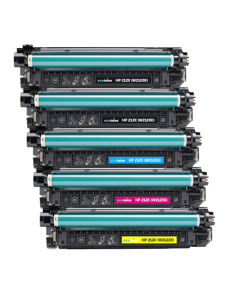 Ecotone Ecopack (Replaces HP 212X toner) 2xBL + 1xCMY  - (BL 2x13000 Pages) (CMY 3x10000 Pages)